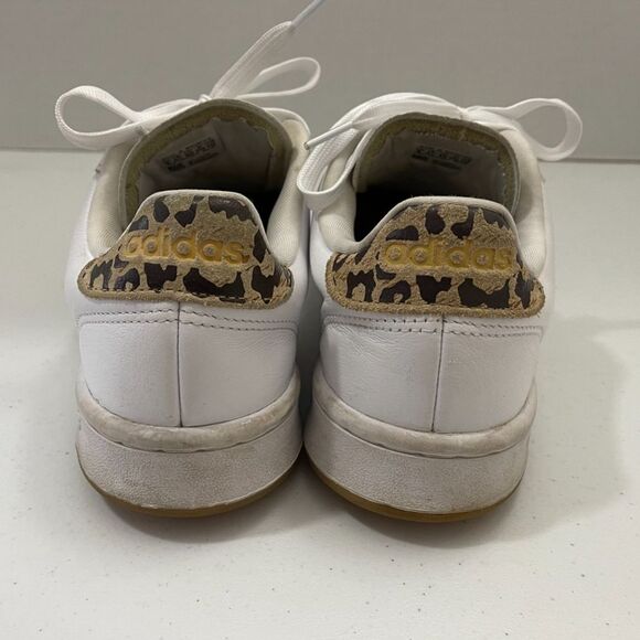 Adidas Grand Court Sneakers White Leopard Print Stripes Women's Size 8 - Picture 6 of 12